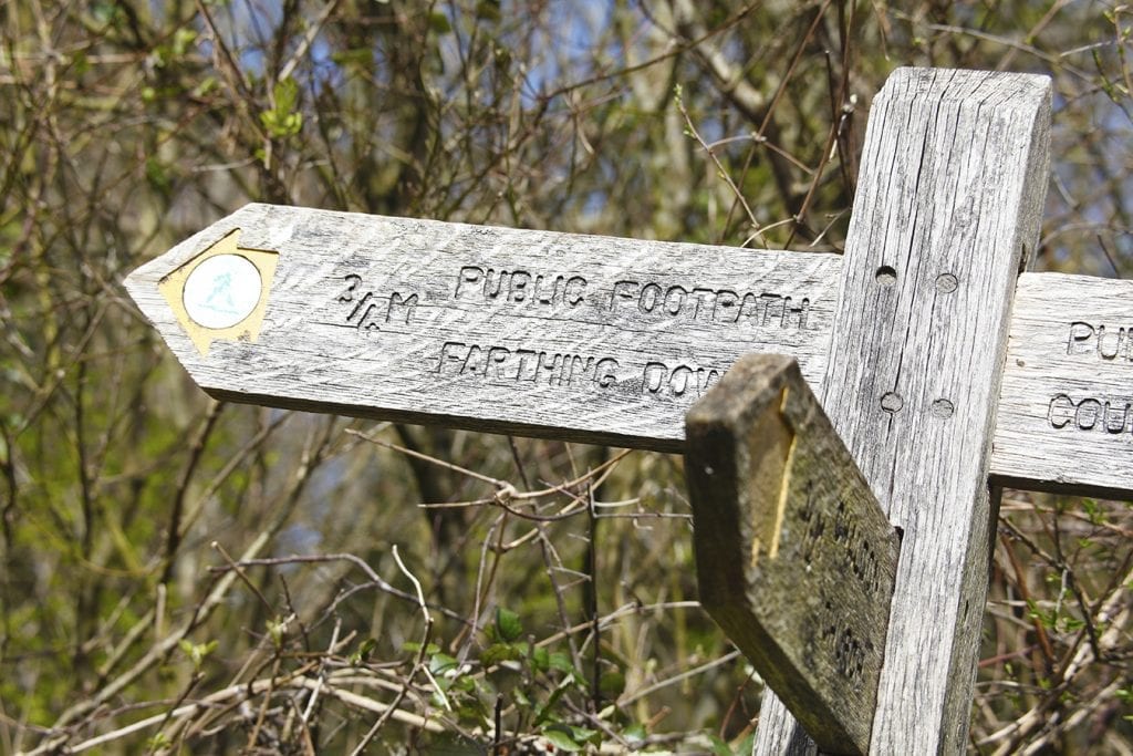 Farthing Downs Sign